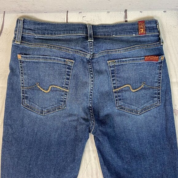 7 For All Mankind Ankle Skinny Jeans Women's Size 28 (28 x 28) Split Ankle - Picture 11 of 14